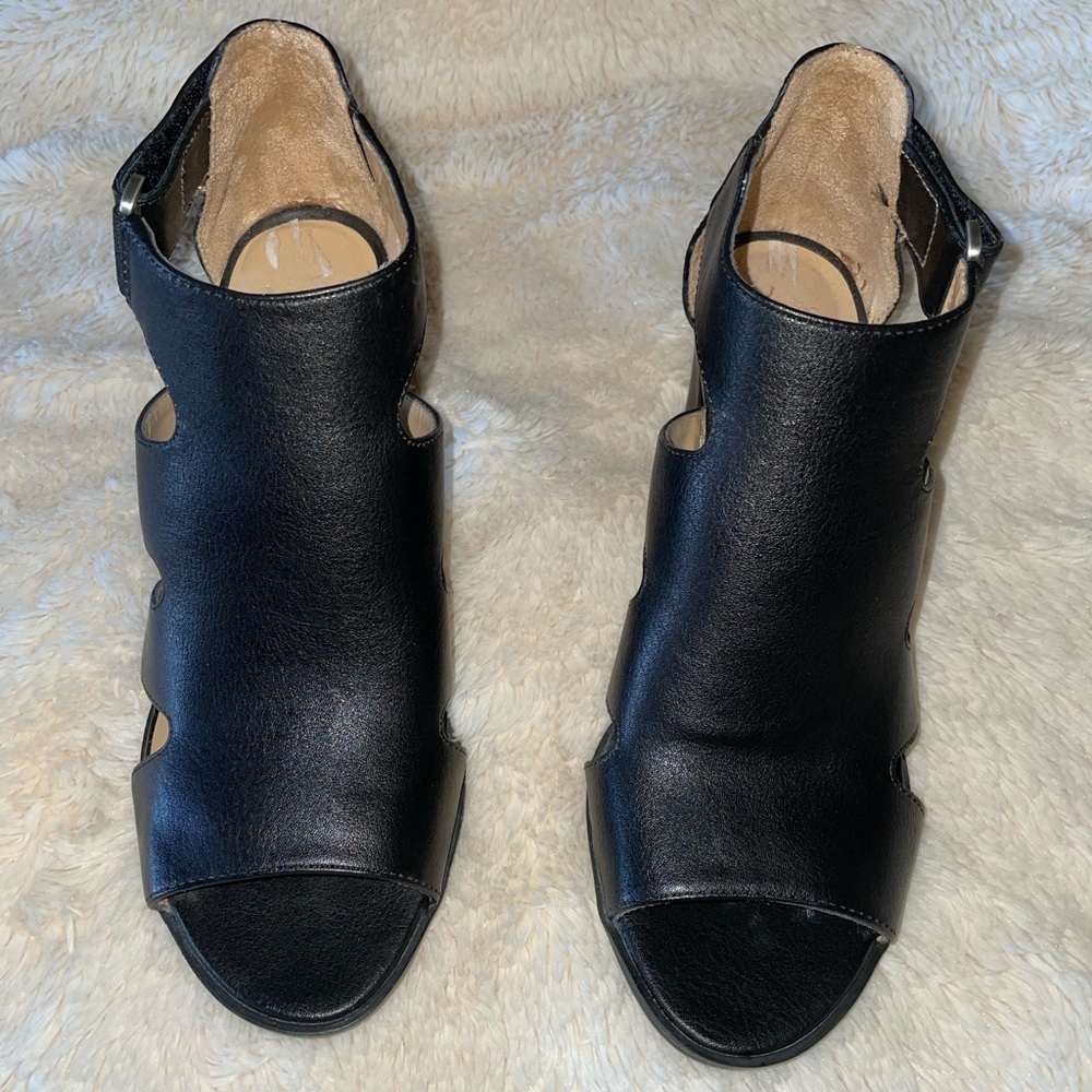 Naturalizer Lexie Black Block Heel Sandals